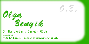 olga benyik business card